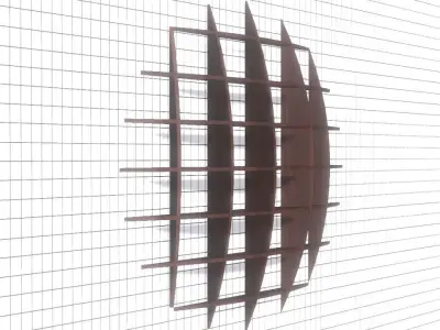Wall showcase  Free low-poly 3D model