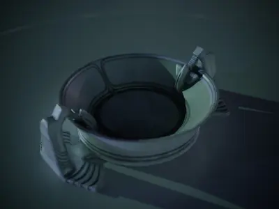 Futuristic Metal Bowl - Sci-Fi Decorative 3D print model