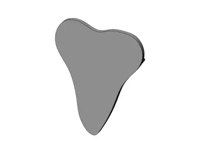 Shark tooth onlay relief molding ornament 3D print model