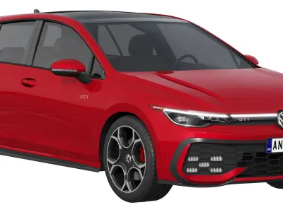Volkswagen Golf GTI 2024 3D model purchase