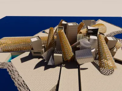 Guggenheim Abu Dhabi Museum 3D model