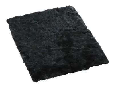Dominick Handmade Shag Teal Area Rug 3D model