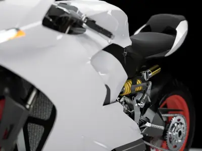 Motorcycle Pro Low-poly 3D model
