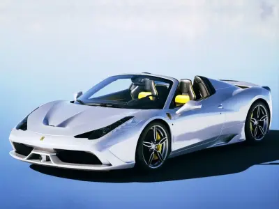 Ferrari 458 Speciale Aperta 2015 Low-poly 3D model
