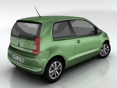 Skoda CitiGo Low-poly 3D model