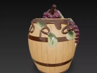 BOTE CON TAPA UVA Free 3D print model