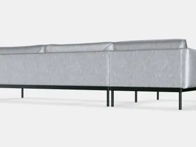 APPLARYD 4-seat sofa with chaise longue Low-poly 3D model