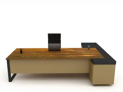 office boss table 01 3D model Low-poly 3D model