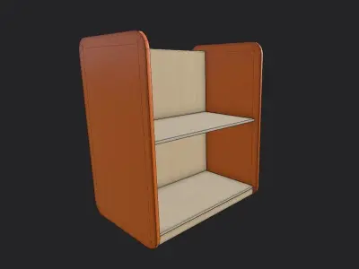 Medium Shelf Orange Low-poly 3D model