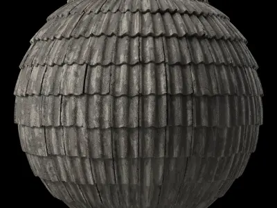 Roof Tile Materials 52- Concrete Roofing by Sbsar generator Texture