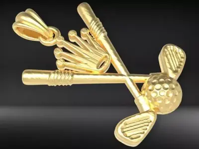 Golf Clubs pendant 3D print model