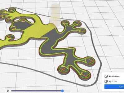 Frog Sticker 3D model