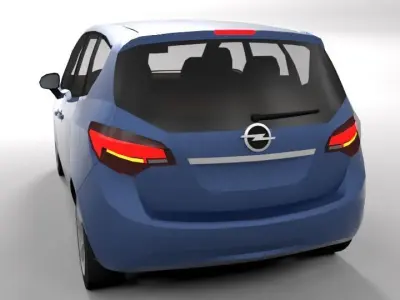 OPEL MERIVA 2011 LOWPOLY Low-poly 3D model