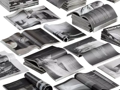 Magazines - Dark Theme 3D model