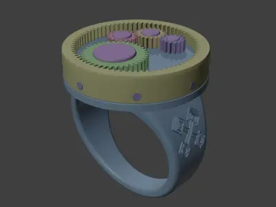 Gear piston ring 3D print model