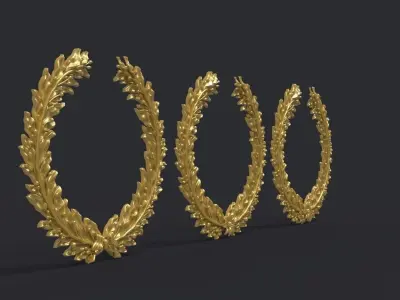 Laurel wreaths set 3D print model