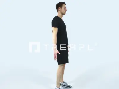 Virtue B Animated Rigged Sports Man Low-poly 3D model