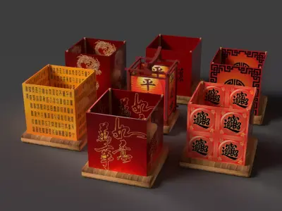 Chinese water lantern  3D model