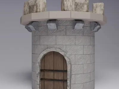 TowerX Low-poly 3D model