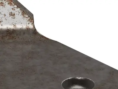 Rusty Trapezoid Angle Bracket 3D model