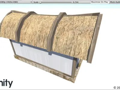 Village House Low-poly 3D model