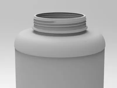 Plastic ProteinBottle Jar Sport Low-poly 3D model Low-poly 3D model