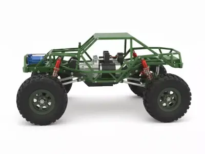 RC Rock Crawler Off Road Buggy Chassis Low-poly 3D model