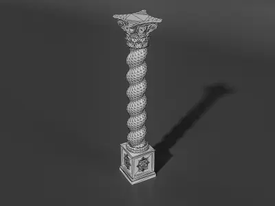 Antique Roman Column 3D model Free 3D model