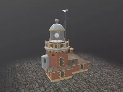 Light House Helsingborg Low-poly 3D model