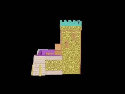 Medieval House 53 3D print model 3D model