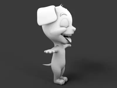 Puppy Low-poly 3D model