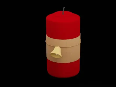 Christmas Candle Low-poly 3D model purchase