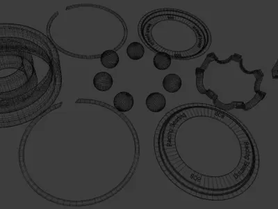 608 Racing Bearing - Blender Precision Modelling 3D model