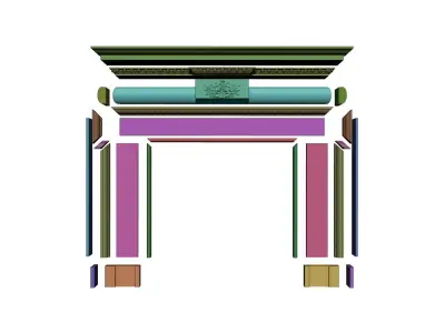 Georgian style fireplaces series No10 3D model