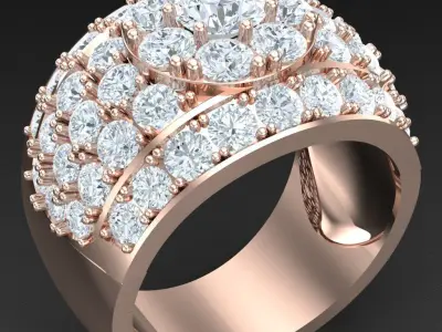 Luxury Men Rings Designs 4MR059 3D print model