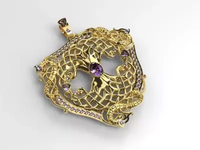 Pendant tree of life 3D print model 3D print model