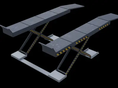 Scissor Car Lift Low-poly 3D model