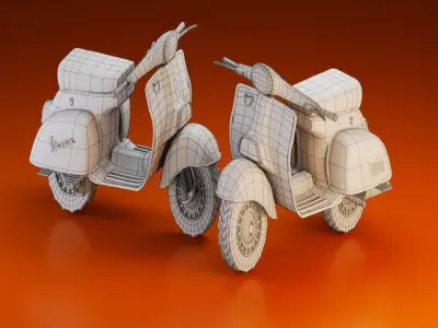moto cartoon low 3D model