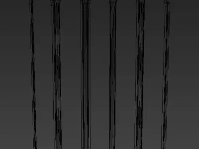 chloe four marble and brass wall sconces 3D model