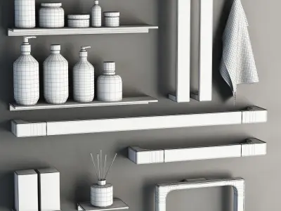 Bathroom accessories 14 3D model