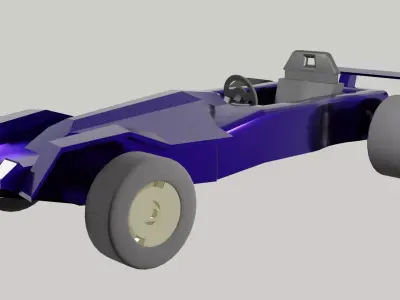 Racing car - Formula1 concept Low-poly 3D model