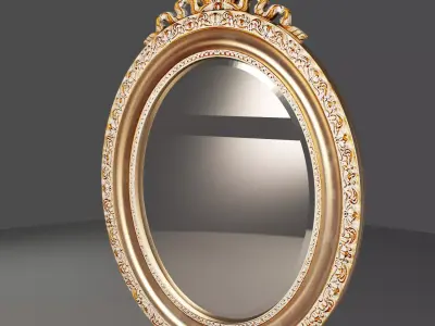 Ellipse Framed Mirror 3D model