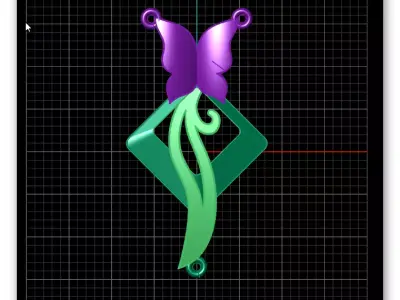 butterfly gold bracelet free Free 3D print model