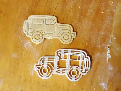 Off-road car cookie cutter 3D print model
