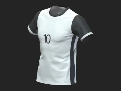 Football T-shirt Generic Low Poly PBR Low-poly 3D model
