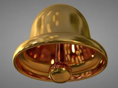 Golden Bell Low-poly 3D model
