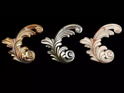 Classic carved 097 3D model