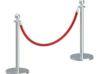 Silver Stanchion 3D model