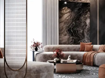 Luxury Contemporary 3D Scene 3D model
