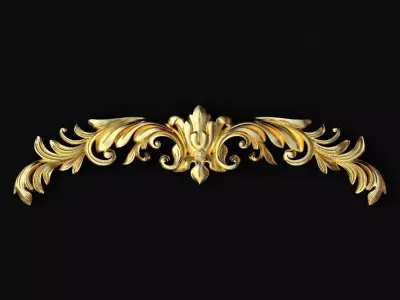 Central decor ornament for furniture 3D model 1005
